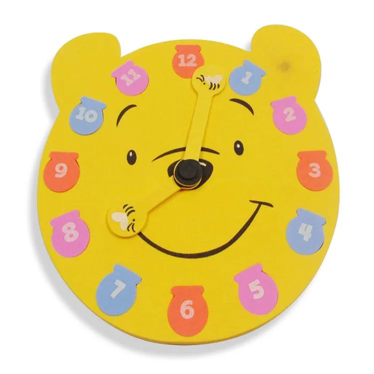 2024 Factory Custom Creative Colorful Tangram Magnetic Cartoon Parent-child Educational Toy EVA Foam Clock Puzzle