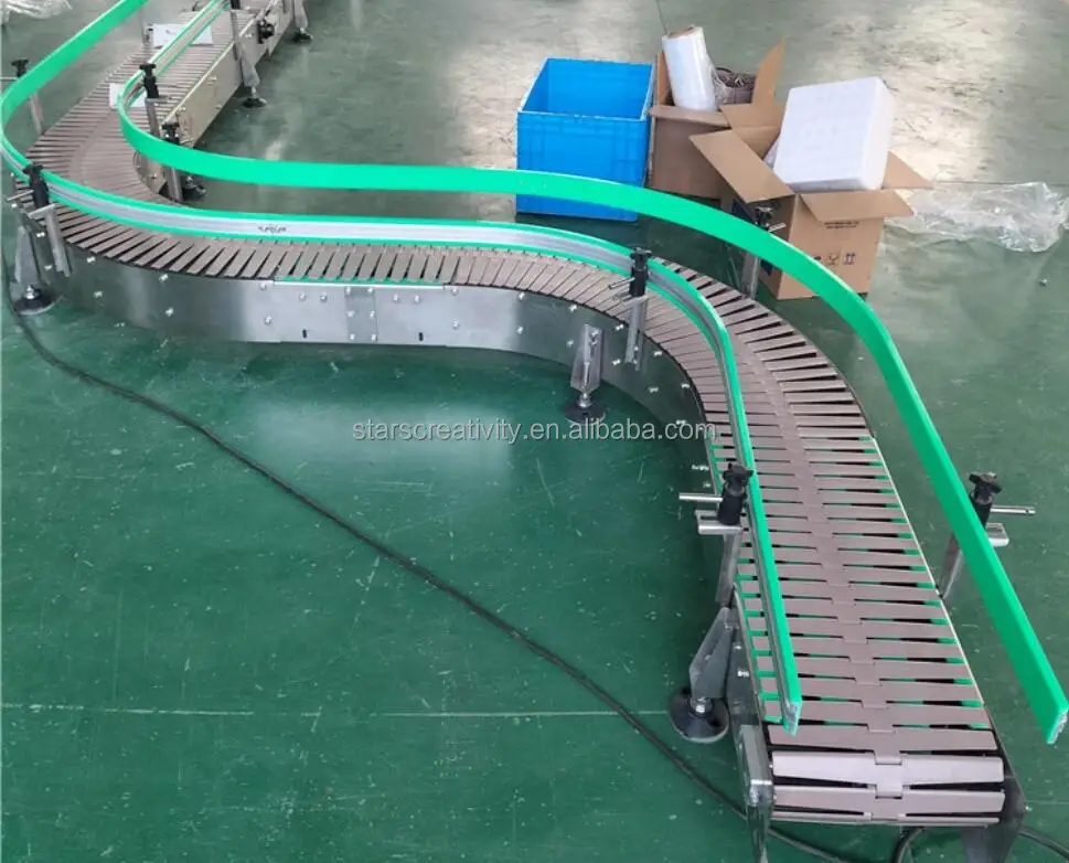 Powered Flat Table Top Chain Conveyor System For Bottle Cans Buy Top