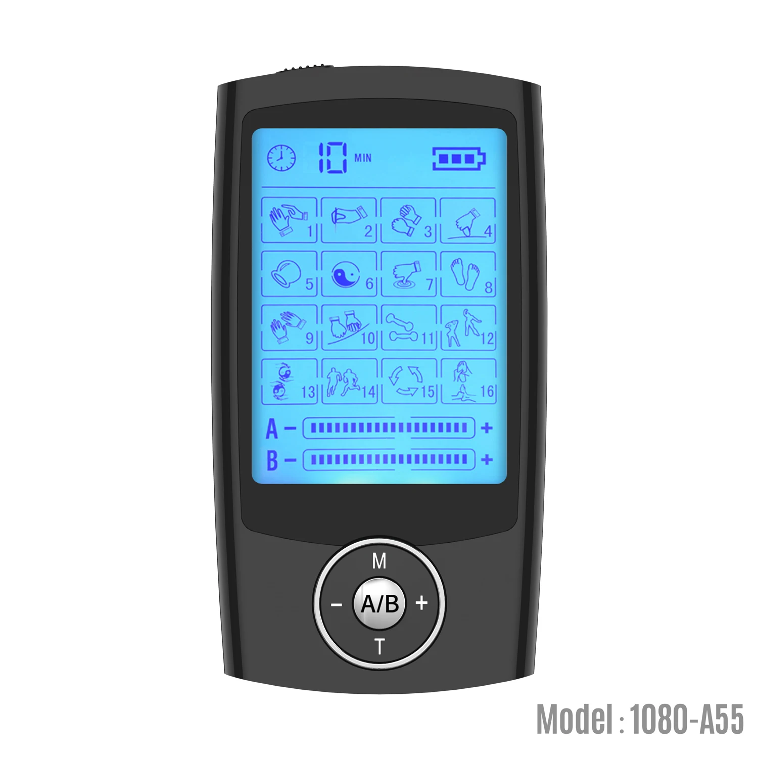 TENS EMS Unit Pro Rechargeable Battery Muscle Stimulator 16 Modes