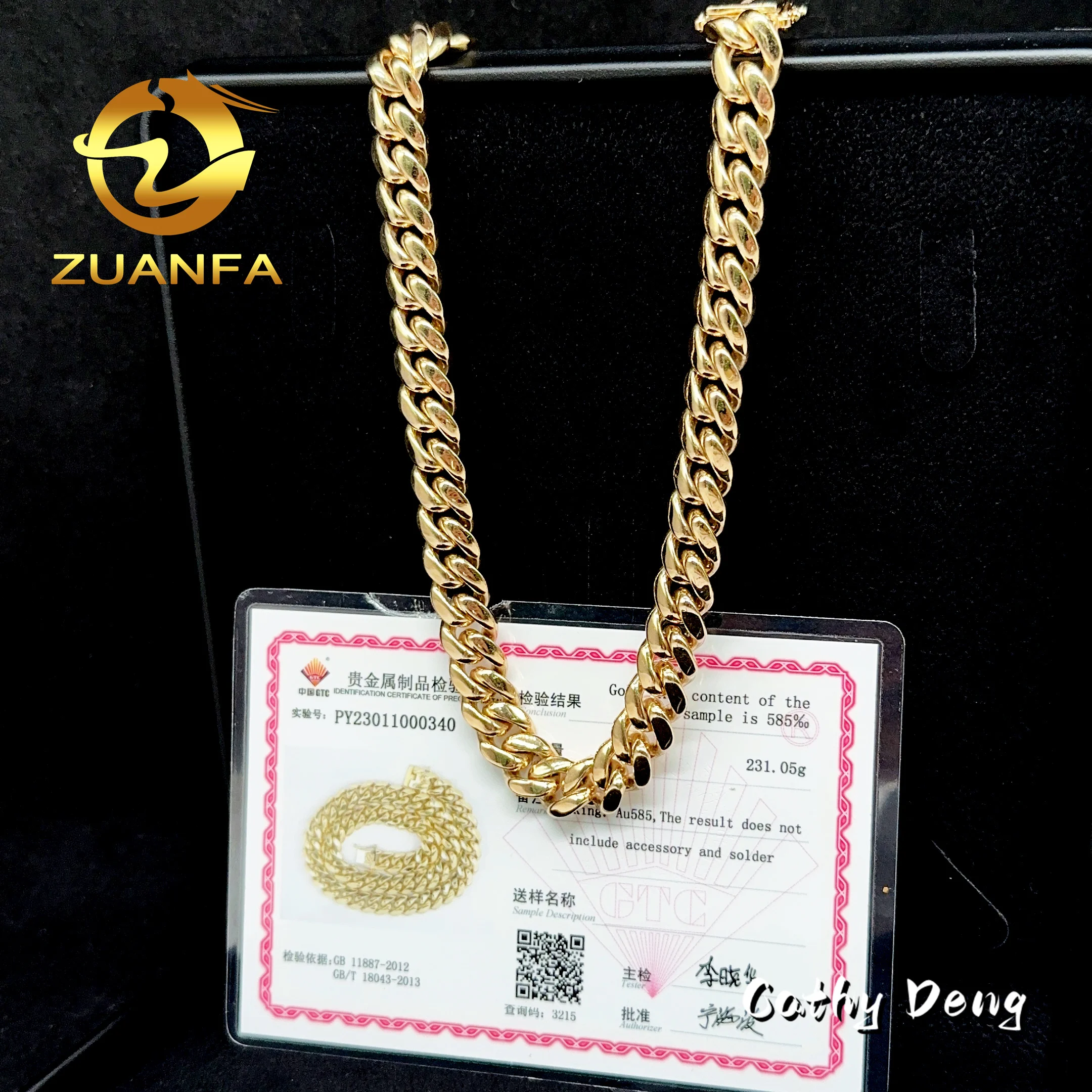 Luxury 14k Solid Gold Cuban Chain - Rapper Miami Style