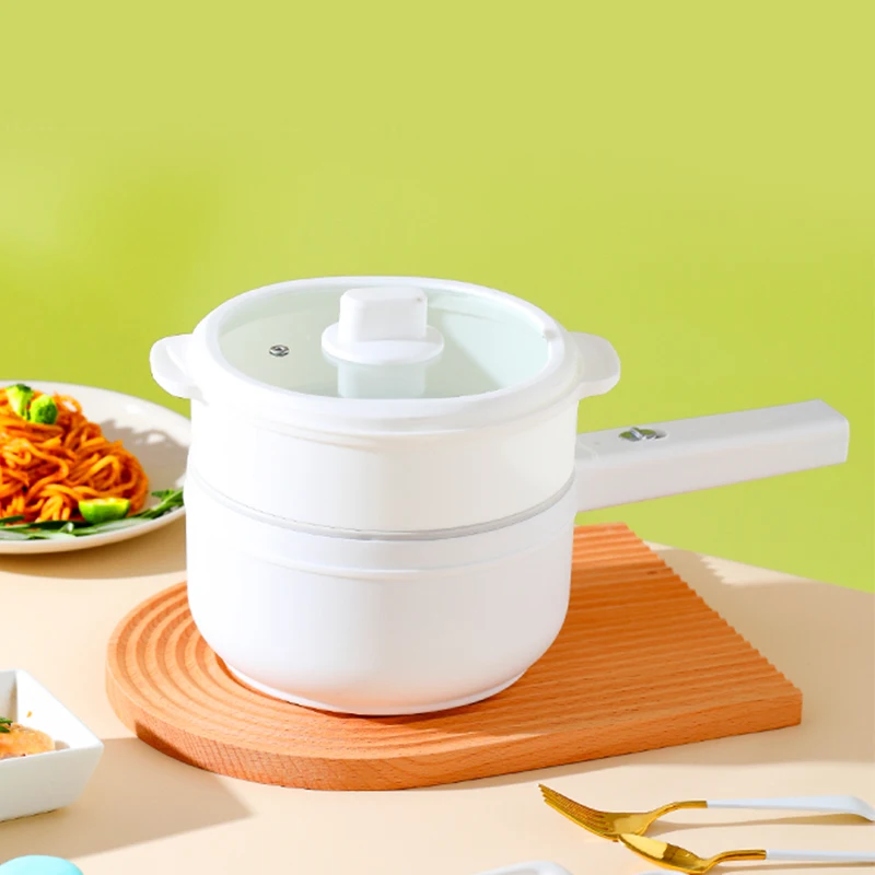 Ceramic Glaze Coating Boiling Pan Multi Function Mini Cooker Electric Skillet Rice Cooker Electric Steamer Pot