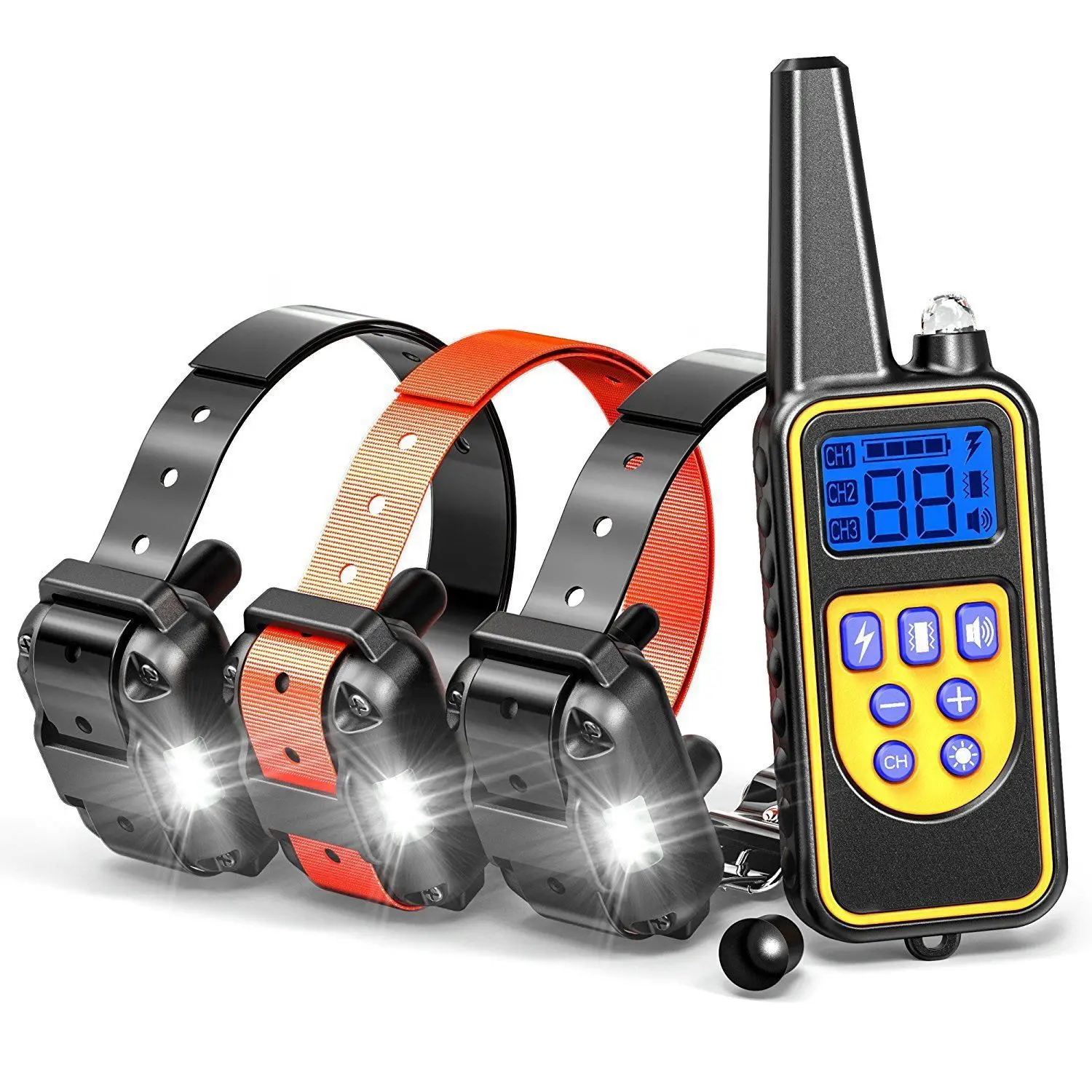 800 Meters Remote Control Dog Device 100 File Waterproof Shock Collar Dog Anti Barking Collar Luxury Pet Collars