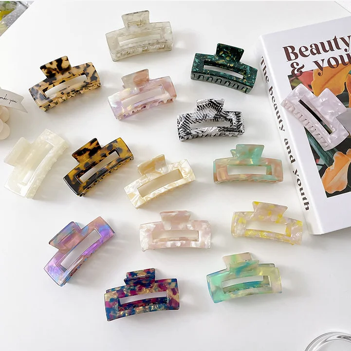 Корейский высококачественный Ацетатный Лидер продаж Ретро Черепаховые украшения для волос простые элегантные большие заколки женщин