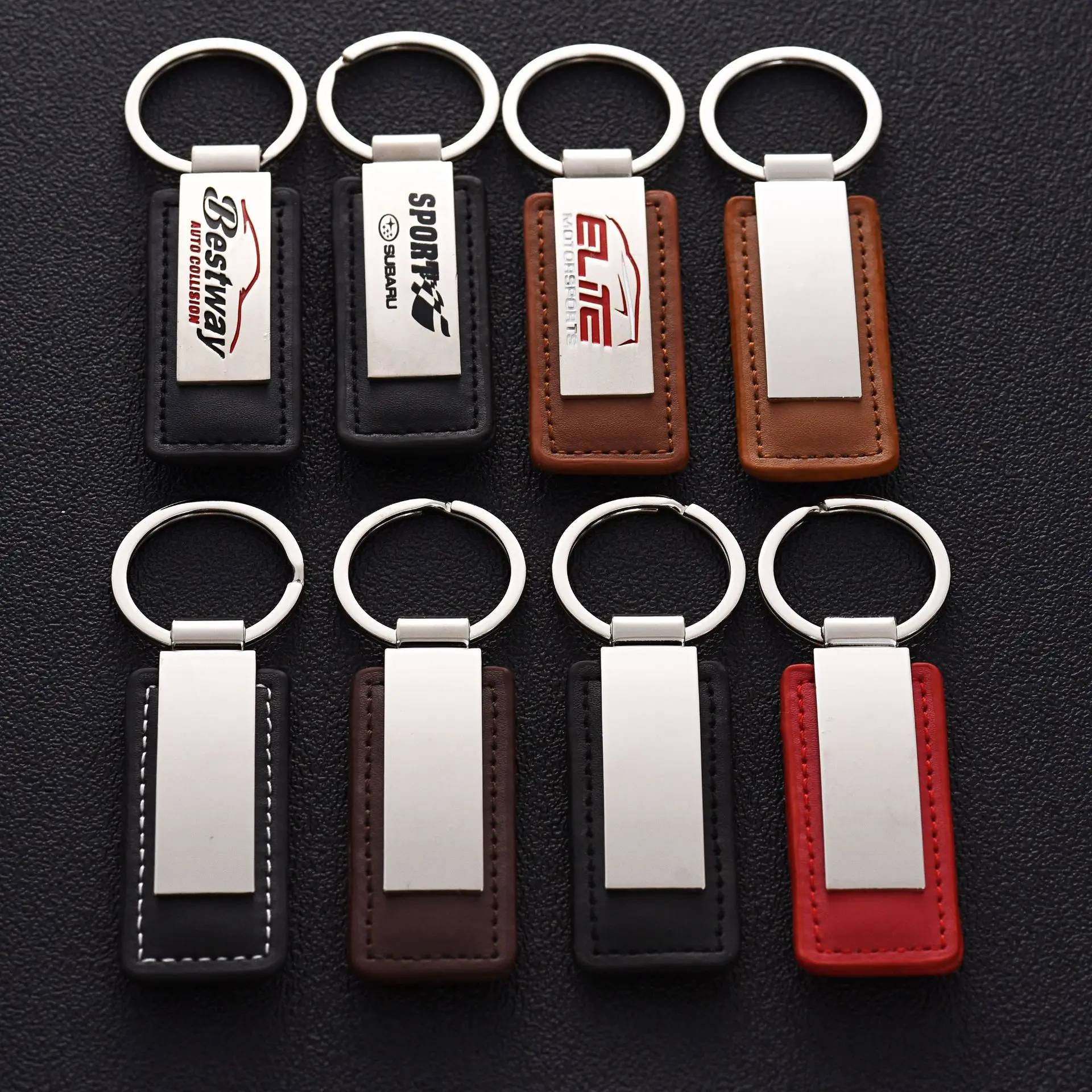 Leather Key Pocket Leather Car Keychain Personalized Key Pouch 