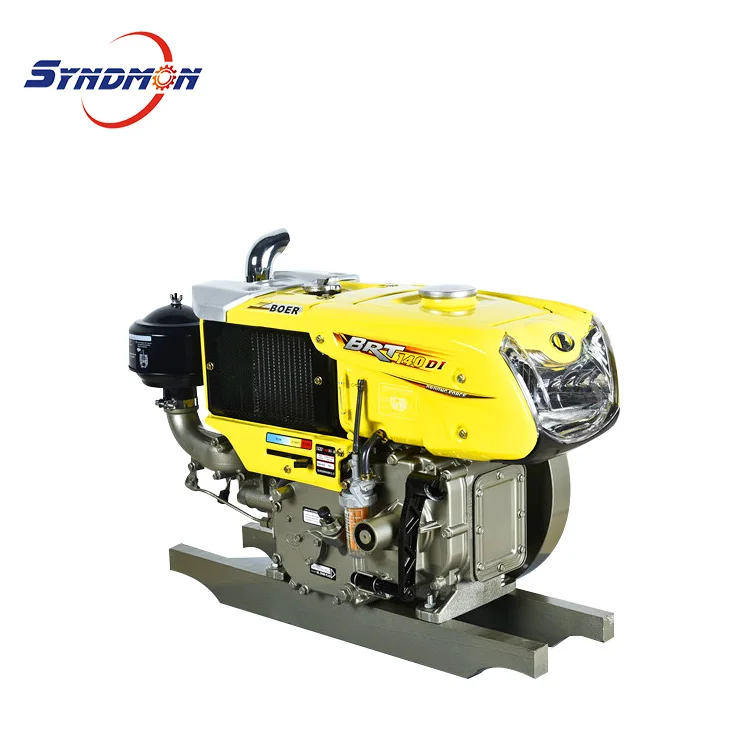 Chinese New Single Cylinder Water Cooled Diesel Engine with Radiator 90cc Kick Start 8-18HP