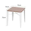 Tavolo quadrato in legno plastico bianco-757575