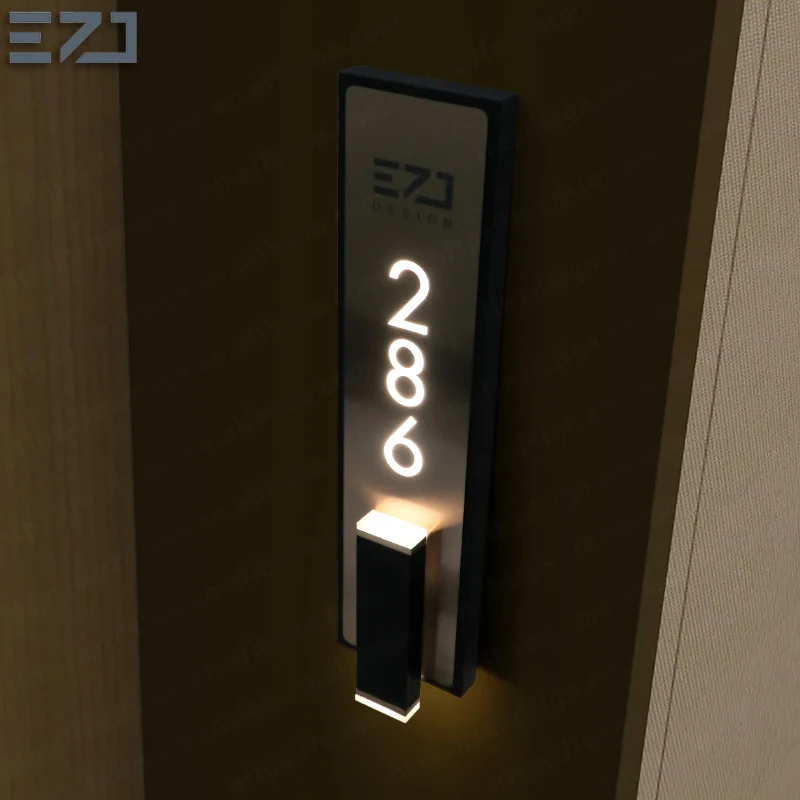 EZD светящиеся цифры Роскошная Строительная комната дорожная дверь указатель номера жилой квартиры