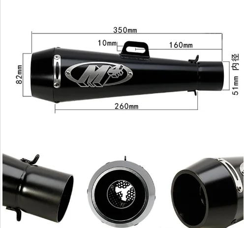 Universal Motorcycle M4 Exhaust Muffler System