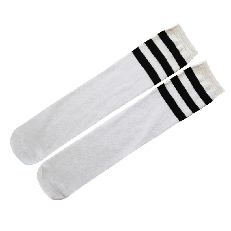Factory Custom British Style School Uniform Socks Summer Stripe Stocking Mouth Middle School Socks Schoolgirl Stockings