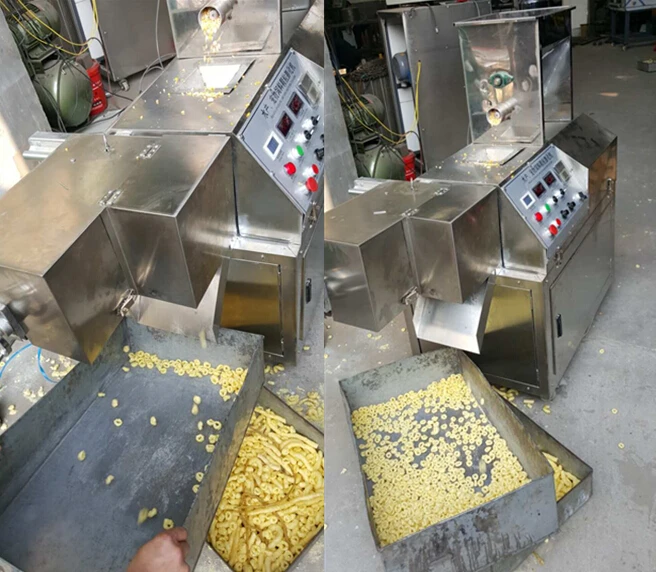 Ring Extrusion New Automatic Small Chip Maize Pellet Corn Puffing Maker Ball Manufacturing Rice Extruded Puff Mini Snack Machine