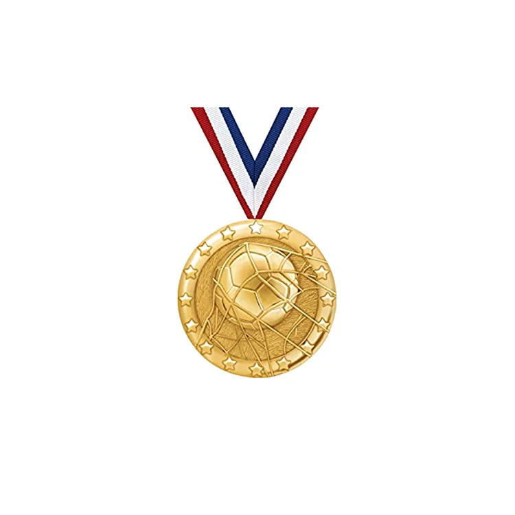 Logo personnalisé Fabricants Vente en gros gagnants Médaille du luxe  Landyard American Sport Médailles de football - Chine Médaille  commémorative et Médaille prix