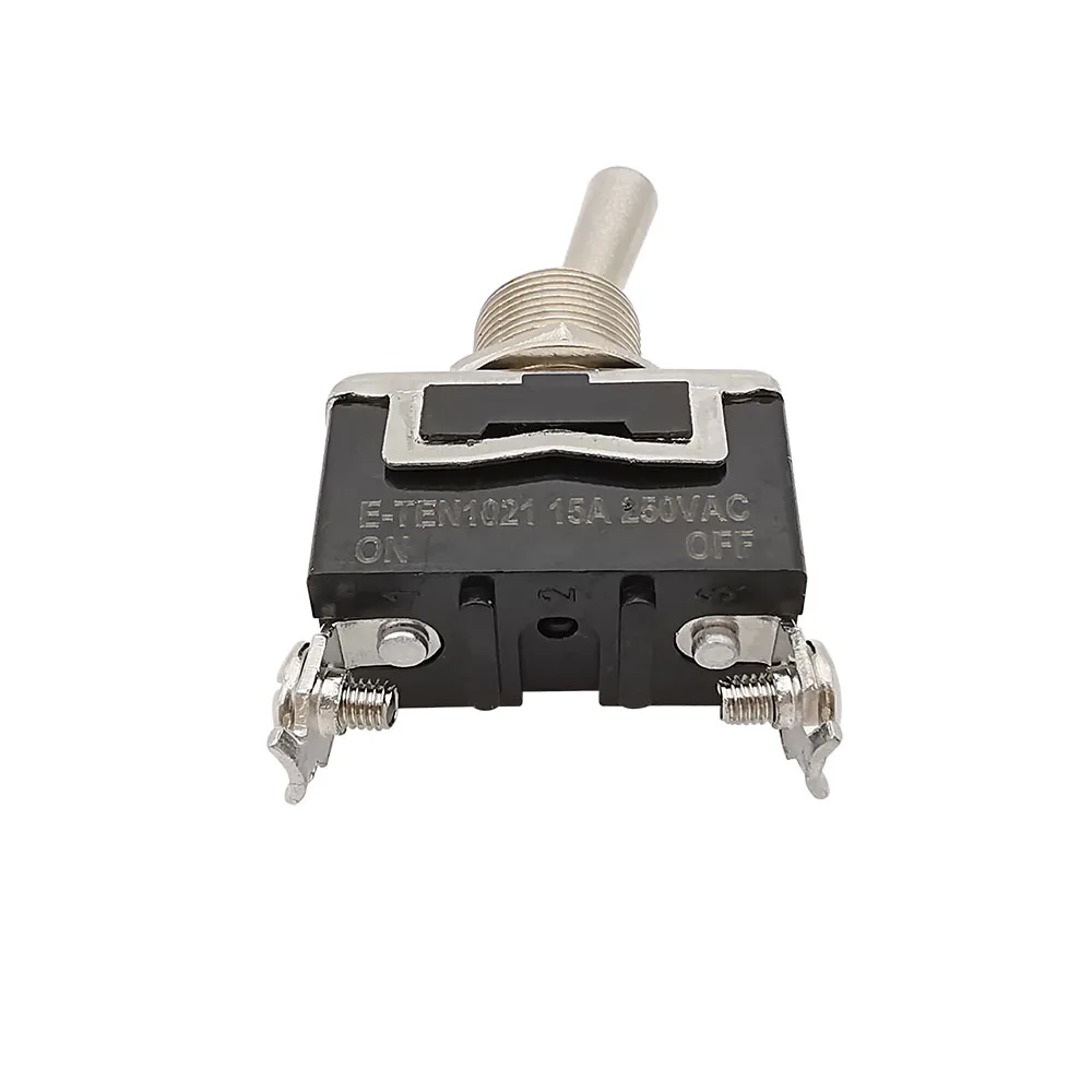 15a 250v On/off Toggle Switch E-ten1021 Spst 2 Leg Terminals Rocker ...