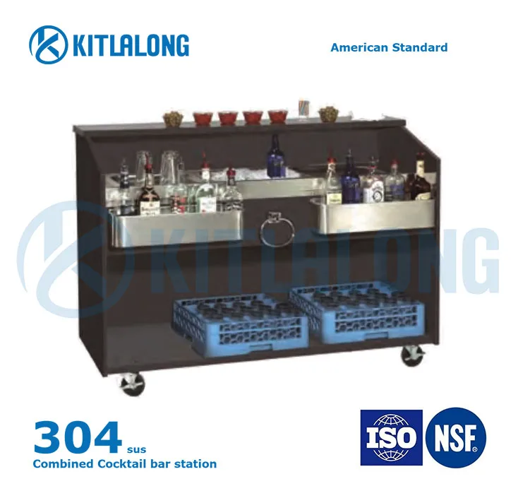 Portable Bar Counter - Customizable Stainless Steel Top
