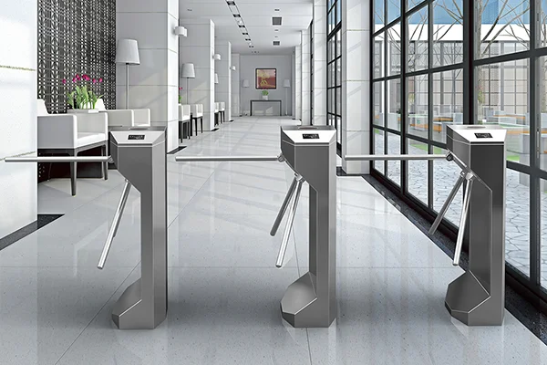 Electronic Fingerprint Scanner Security Tripod Turnstile Barrier With Qr Barcode