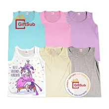 GiftSub Factory Soft Colored Kid Tanks 100% Polyester Cotton Feel Unisex Sublimation Toddlers Youth Tank Tops
