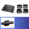 Tazón de puerta + manija negro brillante