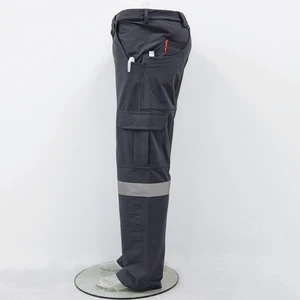 Customized Men Outdoor Hiking Trousers Rip-Resistant Workwear Pants Multi-Pockets Reflective Taps Safety Cargo Pants for Outdoor