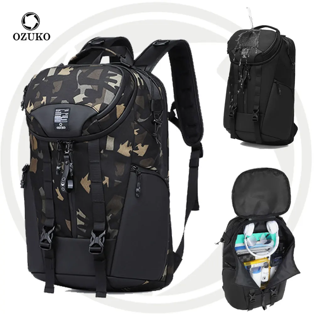 Ozuko 9639 Durable Anti Theft Business Toiletry Laptop Bag Hiking Rucksack Smart Travel Bag OEM Smart Travelling Sport Backpack