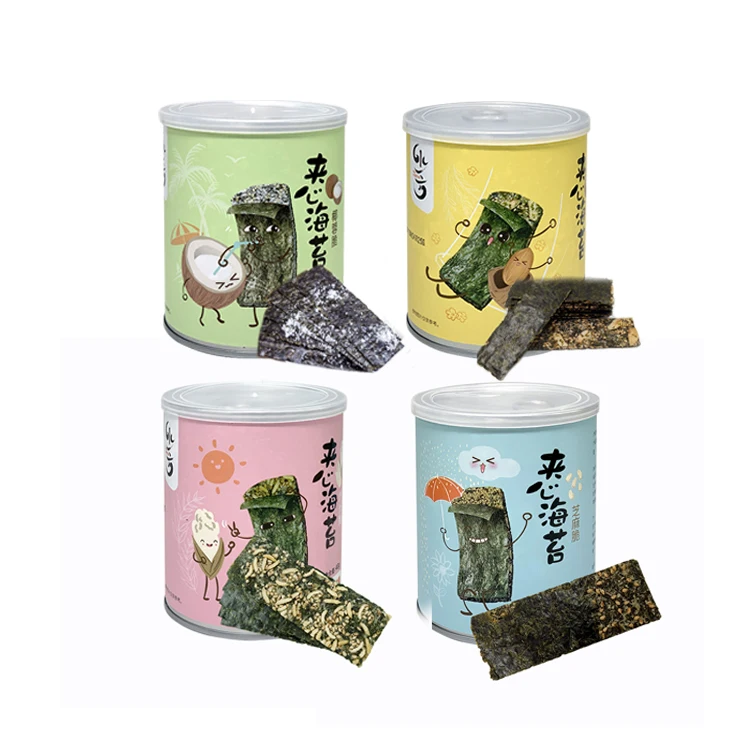 Free Sample Chinese Snacks Manufacturers Roasted Seaweed Adult Baby Snacks Food Sandwich Seaweed