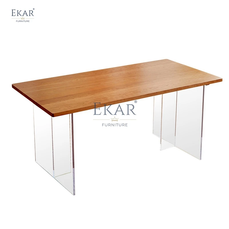 product new design modern acrylic rectangular dining table kitchen dining table set 4 chairs by ekar furniture-66