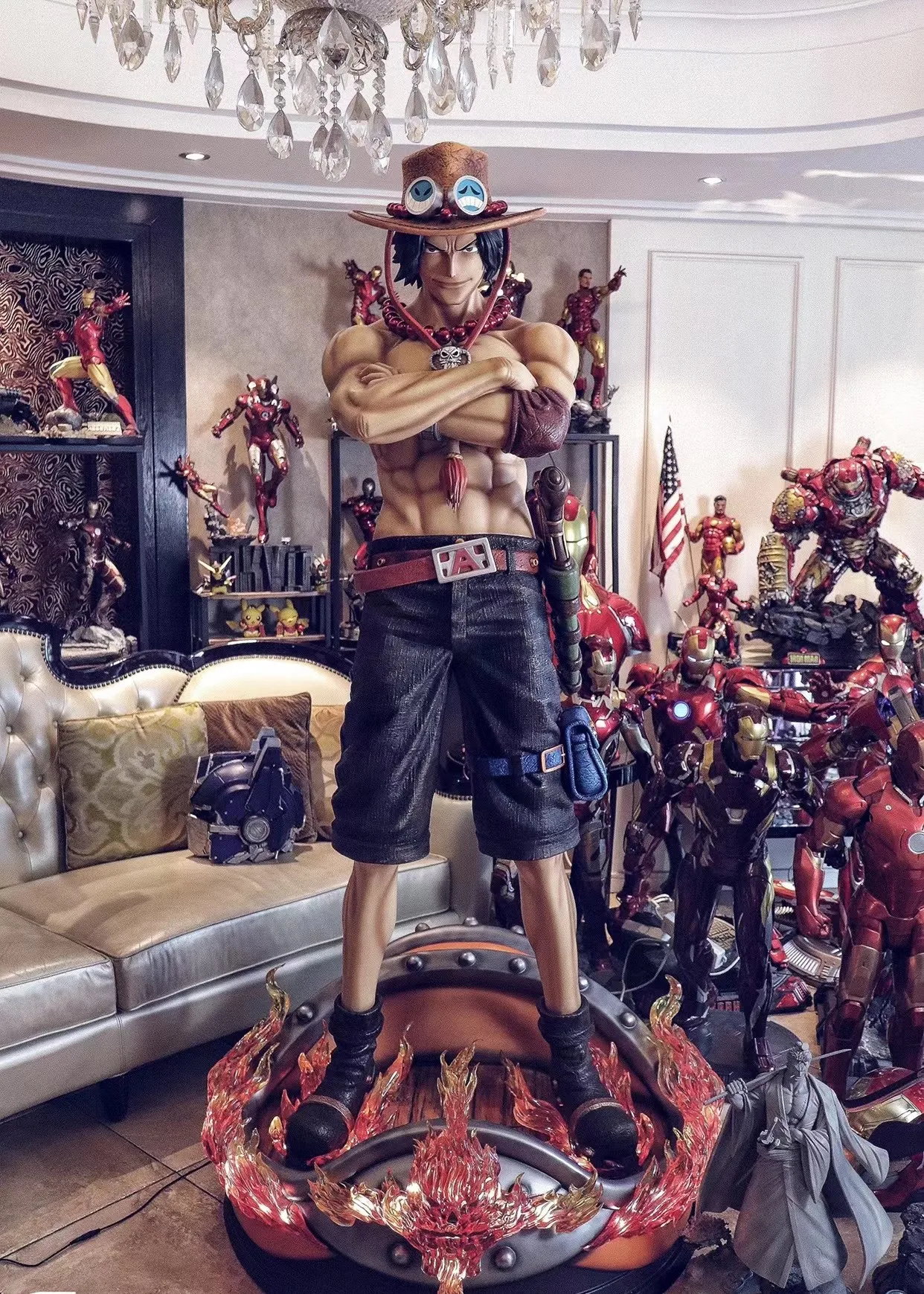 One Piece Anime Sculpture Life Size 11 Luffy Statue For Decorative