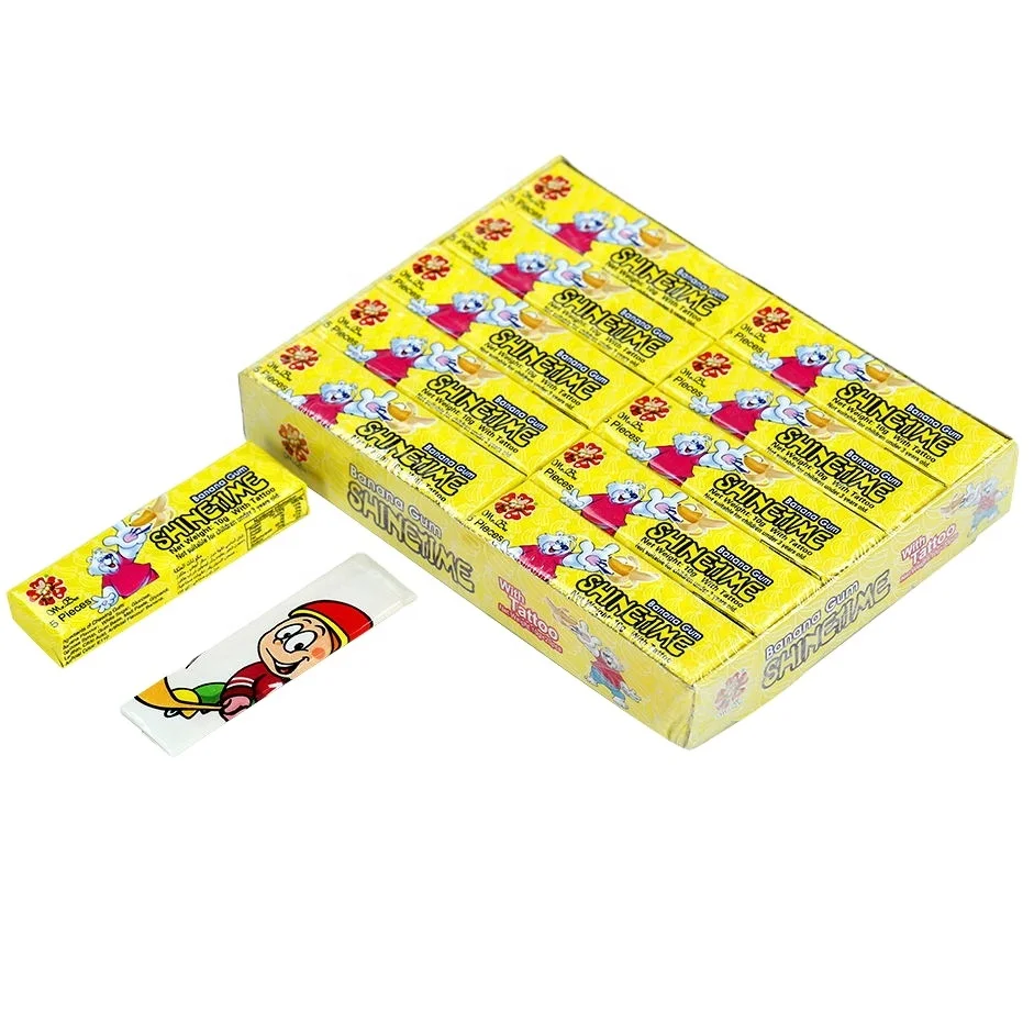 Halal Cheap Price High Quality Tutti Fruit Double Mint Stick Bubble Chewing  Gum with Tattoo Manufacturer Candy