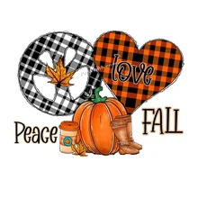Fall Dtf Iron on Transfers for T Shirts Thanksgiving Pumpkin Iron on Decals Autumn Heat Transfers Vinyl Stickers