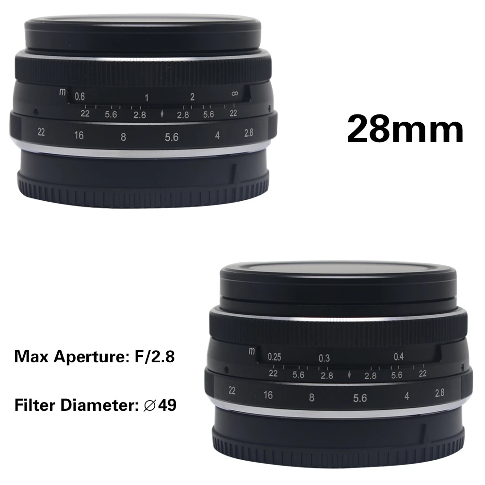 MEKE MEIKE 28mm Prime Lens Manual Focus Nano Coating