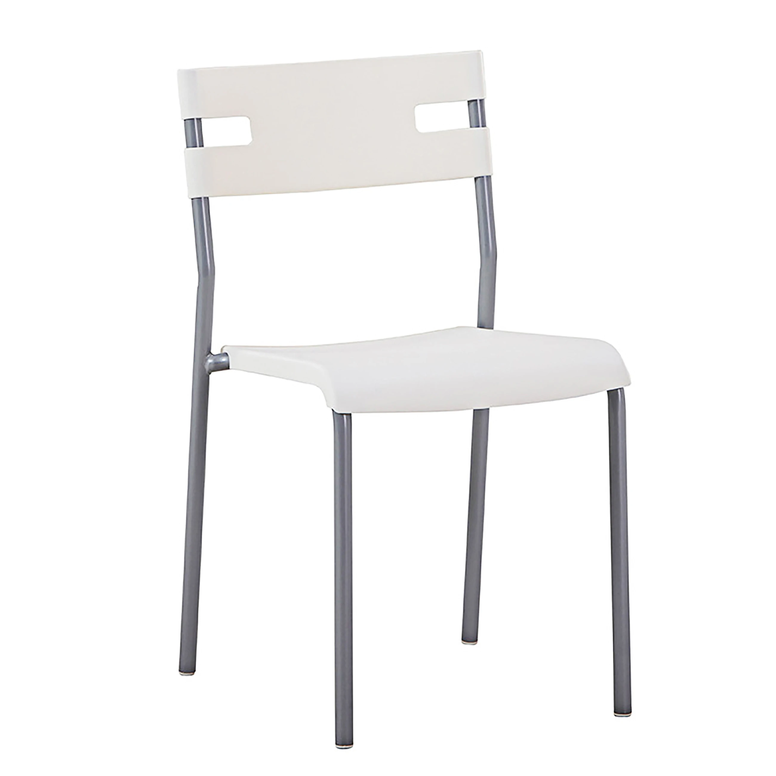 Оптовая продажа, уличные полипропиленовые стулья для кафе с металлическими ножками, пластиковый обеденный стул, Штабелируемый