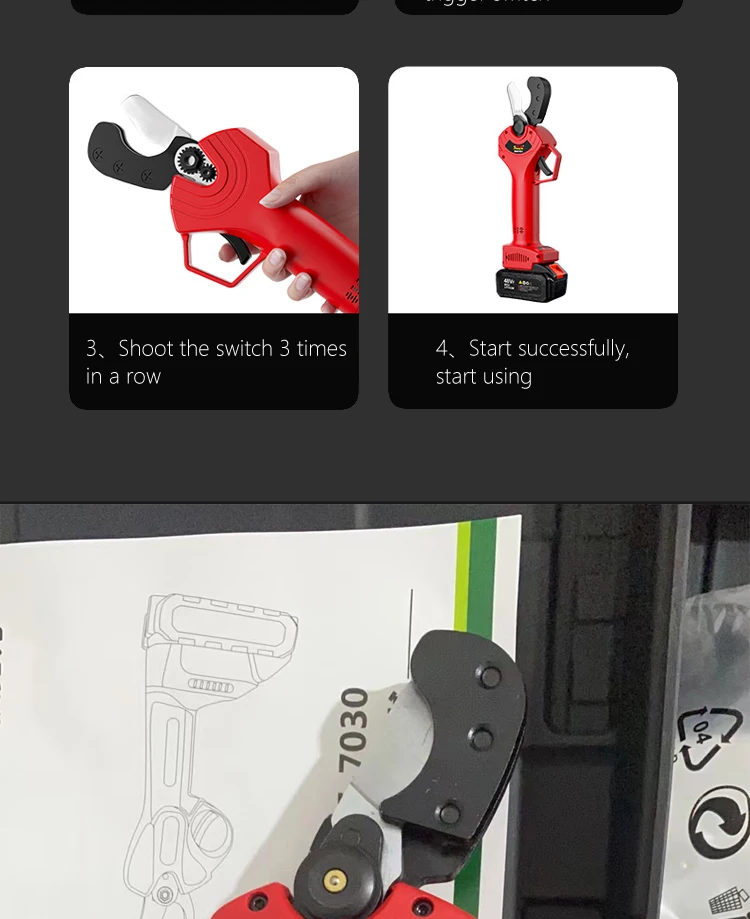 Electric Water Pipe Cutter With Rechargeable Lithium Battery