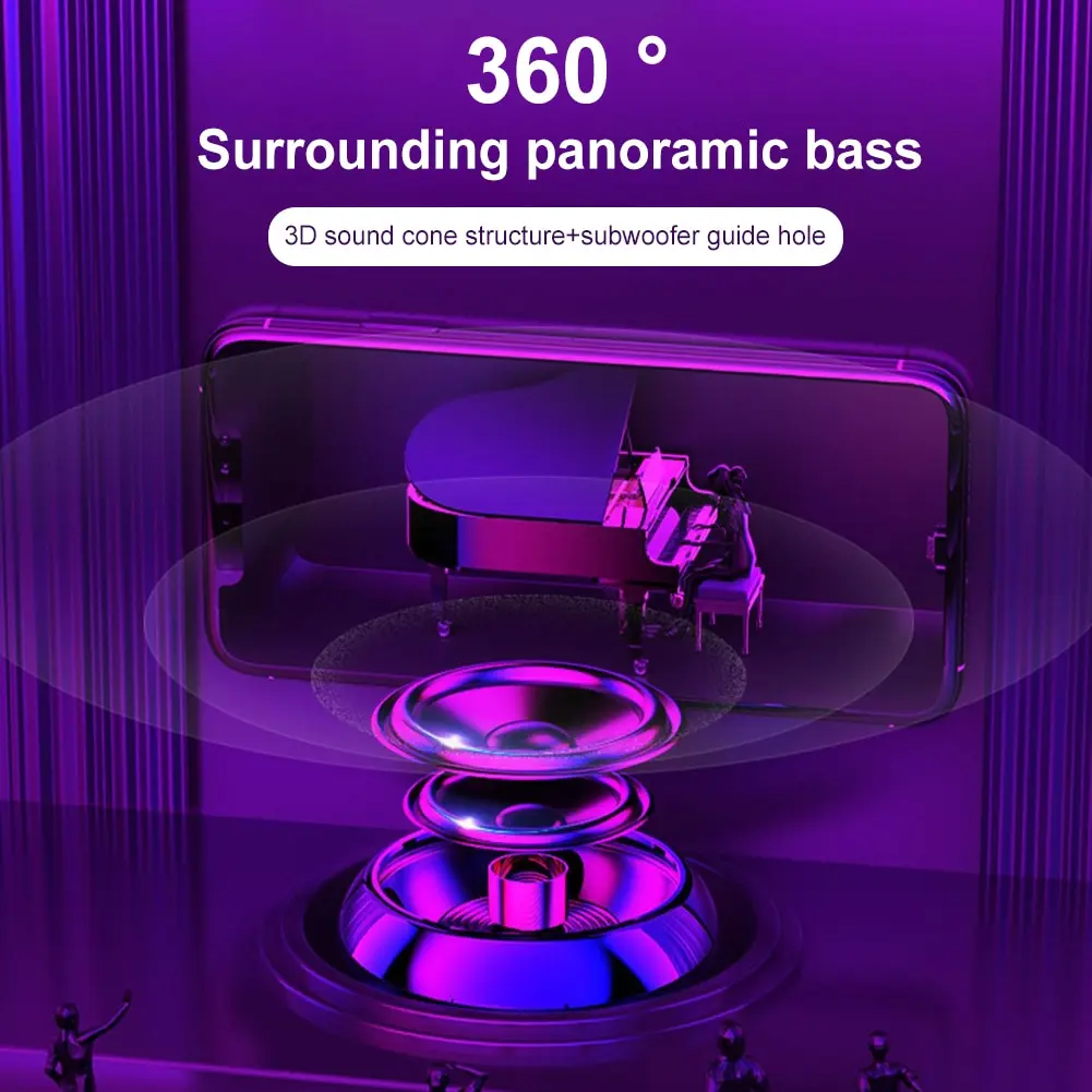 Jumon Mini Metal Round Shaped Deep Bass Portable Speaker Outdoor Ipx7 ...