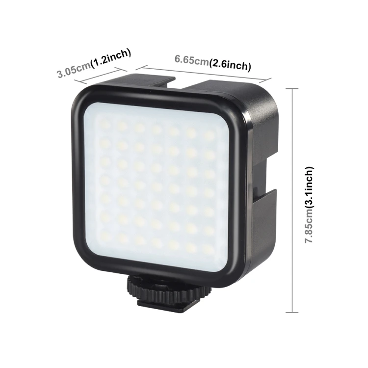 PULUZ Custom Mini Portable 64LED 3W Video Camera Light Fill Light for Photography Tiktoks Youtube Vlog for Camera