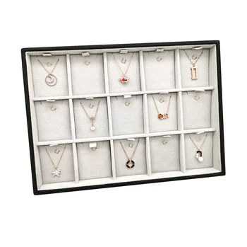 Lightly Wood Jewelry Display Trays For Pendant Necklace Stackable Jewelry Trays Easy Carry For Show Window JewelryDisplay