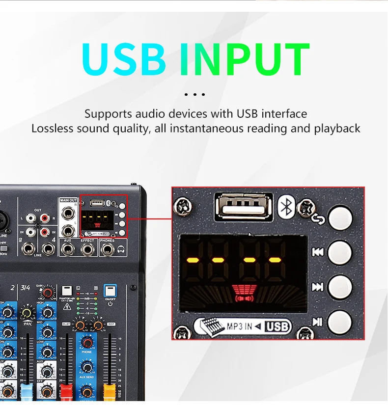 Cheap Price Sound Mixer Updated F7 Series Audio Mixer Console With Usb