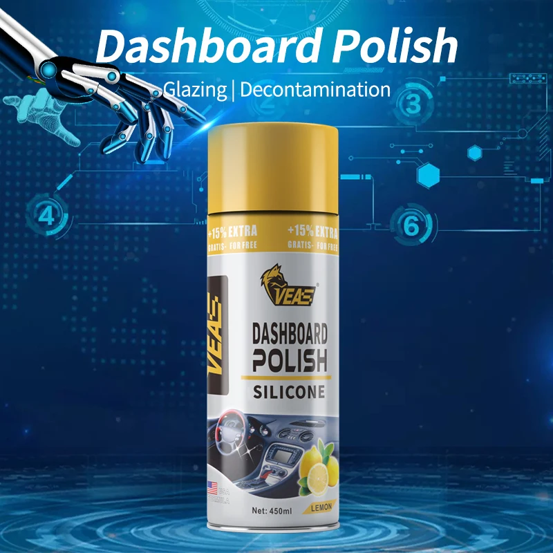 450ml Car Care Custom Logo Protective Coating Leather Polish Cockpit Shine Detailer Dashboard Wax Dashboard Polish for Car