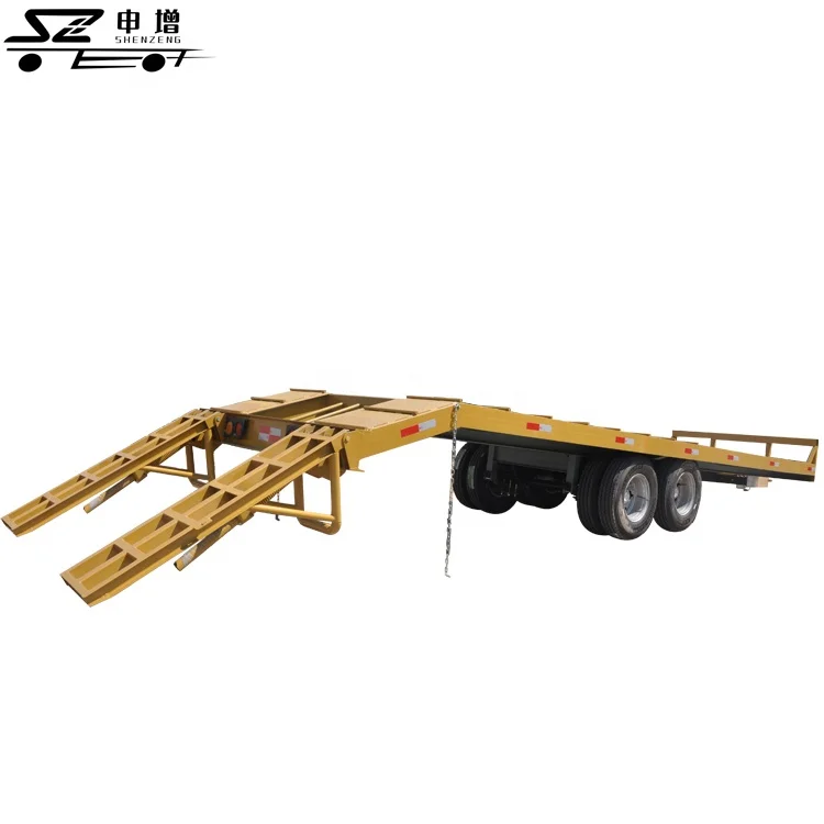 7 Ton tandem Axle Customized Low Bed Trailer for Wheel Loader