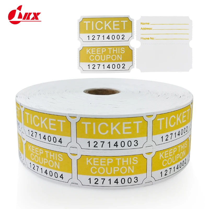 Пользовательский билет на выкуп из рафии лотерейный для игровой аркадной