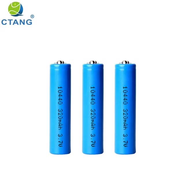 Customized LED Lights Flashlight Li Ion Battery 3.7V Rechargeable 10440  Lithium Batter 320mAh 350mah