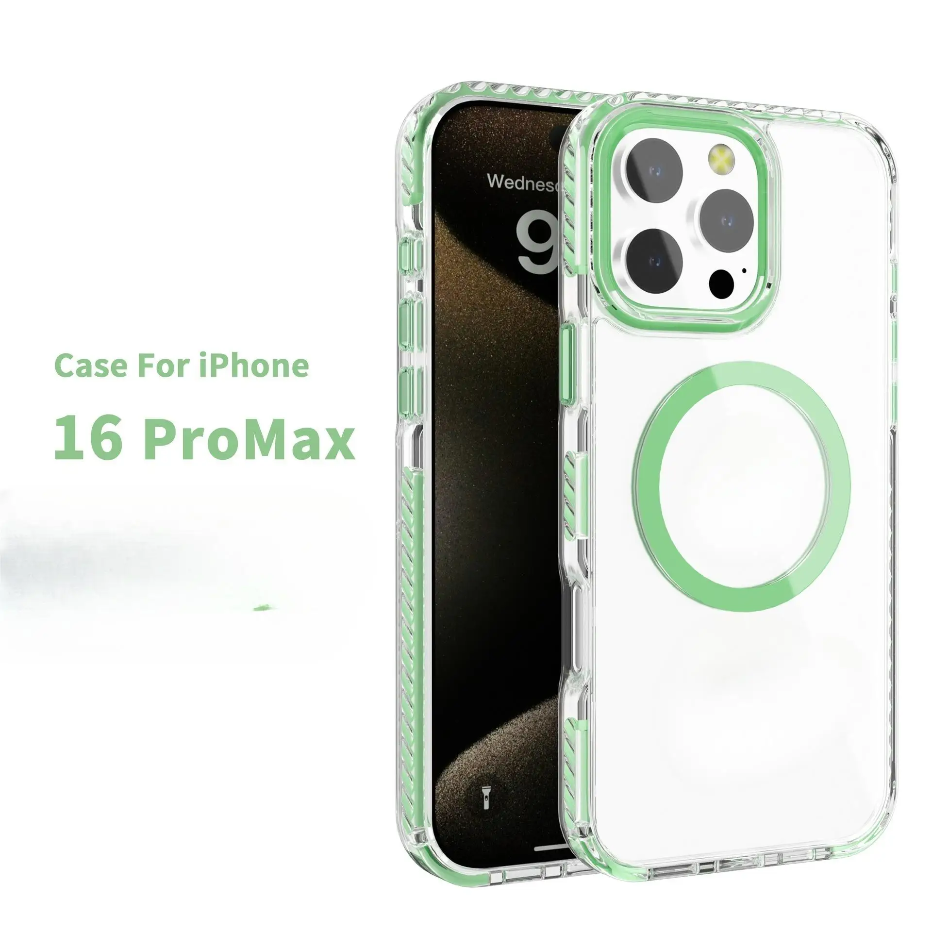 Tpu Magnetic Phone Case For Iphone 15 16 Plus Pro Max Clear Cases Bulk Wholesale Transparent Shockproof Tpe Pc Myc8202 Laudtec