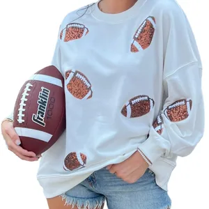 2026 Spring Autumn New Cross-Border Trade Women's Neck Top Digital Printed Front Anti-Pilling Fleece Polyester/Cotton Long