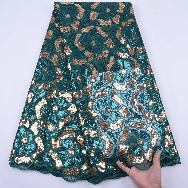 Kajurui Latest African Lace Fabric Bridal French Sequin Lace Fabric ...