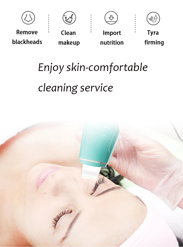 Beauty Facial Skincare Products Face Spatula Blackhead Remover Ultrasonic Skin Scrubber