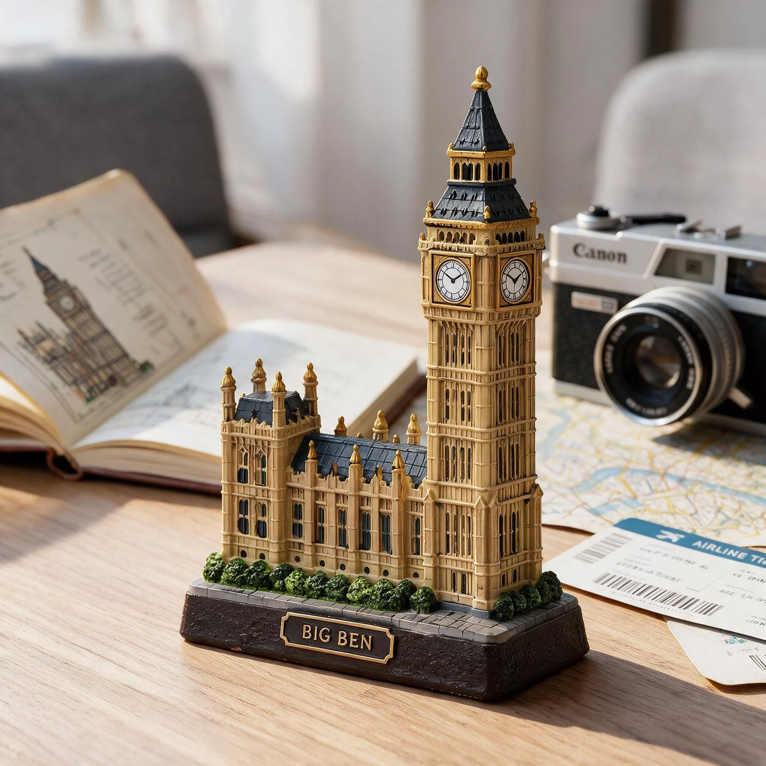 Figurine personnalisée en moule 3D de bâtiment, souvenir emblématique, création originale de paysage urbain, objet de collection, cadeau de voyage, souvenir commémoratif