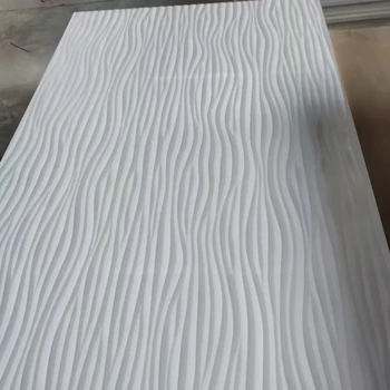 Solid Wood MDF Wall Panel Waterproof Fluted CNC Carved Interior Office Hotel Wall Board HDF Cladding Plastic Sheets Application