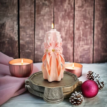 Wholesale beeswax paraffin wax scented candles Votive carved candle for Home decoration Wedding gift Christmas & Parties