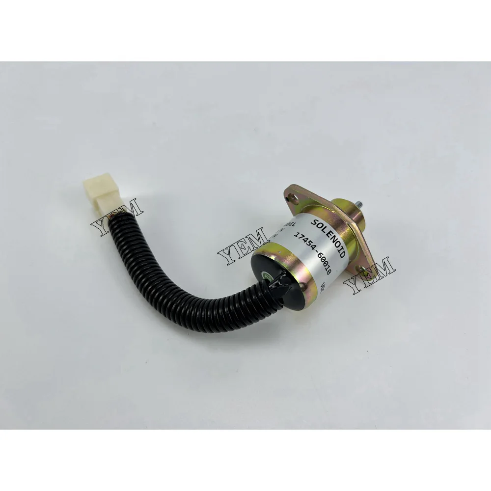 12V Solenoid Valve YK180B-12V SA-4569-T 1503ES-12A5UC5S 17454-60010 17594-60014 for Kubota V1305 Diesel Engine Spare Parts