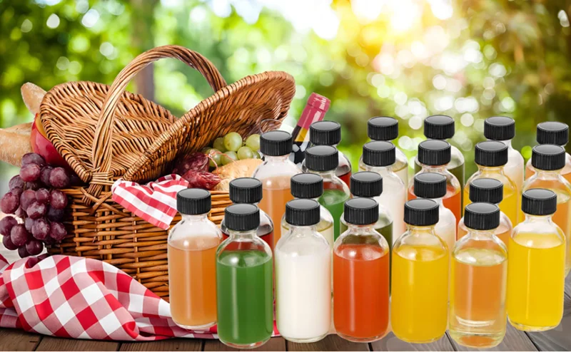 2oz Round Boston Bottle - Perfect for Travel Wellness Shots