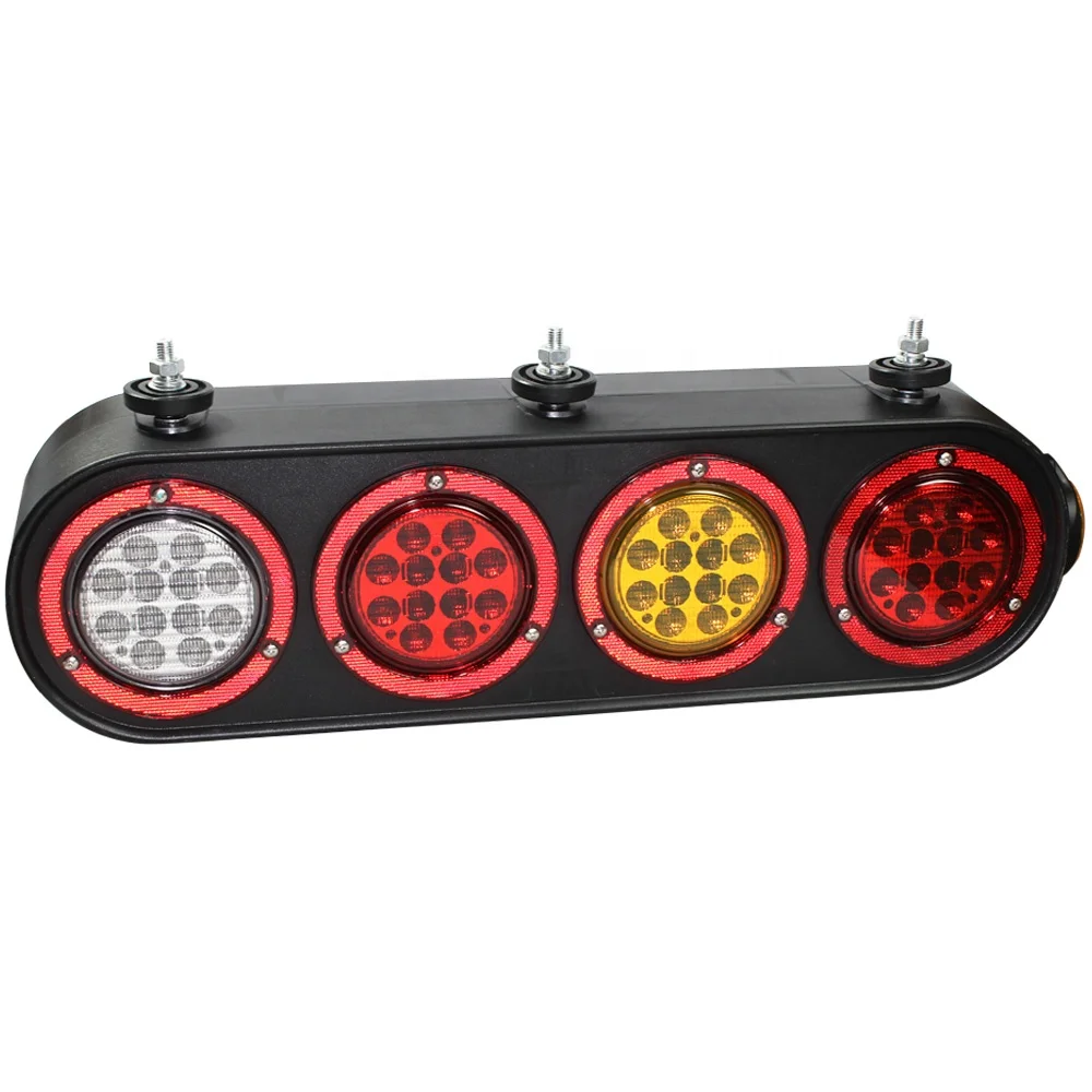 Round LED Trailer Light Kit — Stop/Turn/Tail Lights, Silver-White, IP65 Waterproof — For Trailers, Trucks, RVs - View #6