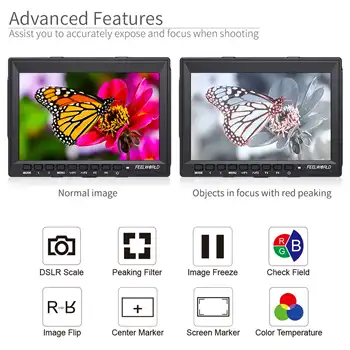 FEELWORLD FW759 7" IPS Ultra-thin Camera Monitor HD 1280x800 Peaking Focus Field Monitor OEM Bulk Order Factory Direct Wholesale detail image