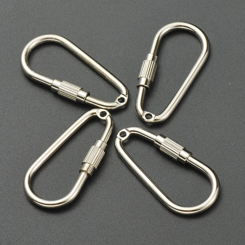 New Product Nickle Color Metal Carabiner Buckle Snap Hook Buckle Screw ...